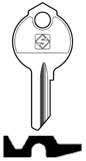 Afbeelding van Silca Cilindersleutel staal DB14R