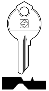 Afbeelding van Silca Cilindersleutel staal DB16