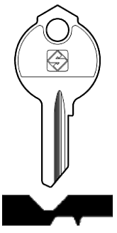 Afbeelding van Silca Cilindersleutel staal DB16R