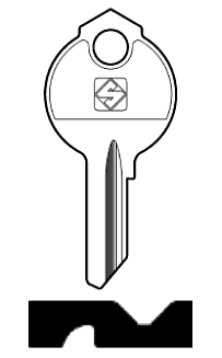 Afbeelding van Silca Cilindersleutel staal DB18R
