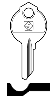 Afbeelding van Silca Cilindersleutel staal DB2