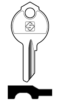 Afbeelding van Silca Cilindersleutel staal DB21