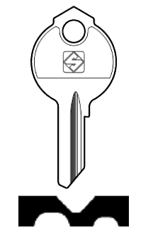 Afbeelding van Silca Cilindersleutel staal DB22