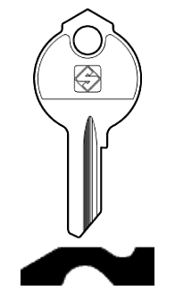 Afbeelding van Silca Cilindersleutel staal DB25