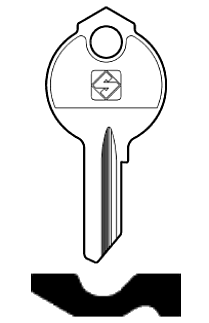 Afbeelding van Silca Cilindersleutel staal DB25R