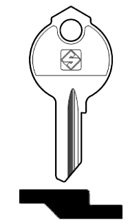 Afbeelding van Silca Cilindersleutel staal DB29R