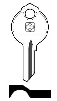 Afbeelding van Silca Cilindersleutel staal DB2R