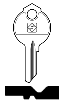 Afbeelding van Silca Cilindersleutel staal DB31R