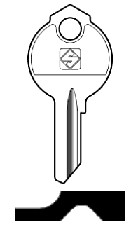 Afbeelding van Silca Cilindersleutel staal DB32