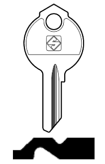 Afbeelding van Silca Cilindersleutel staal DB33R