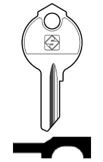 Afbeelding van Silca Cilindersleutel staal DB37