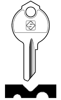 Afbeelding van Silca Cilindersleutel staal DB38