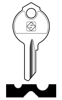 Afbeelding van Silca Cilindersleutel staal DB38R