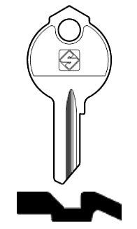 Afbeelding van Silca Cilindersleutel staal DB41