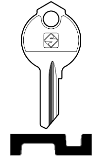 Afbeelding van Silca Cilindersleutel staal DB42R