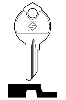 Afbeelding van Silca Cilindersleutel staal DB43R