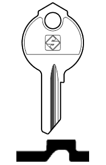 Afbeelding van Silca Cilindersleutel staal DB45R
