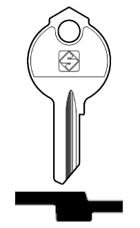 Afbeelding van Silca Cilindersleutel staal DB46R