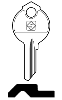 Afbeelding van Silca Cilindersleutel staal DB47R
