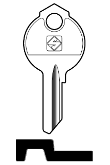 Afbeelding van Silca Cilindersleutel staal DB4R