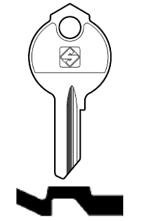 Afbeelding van Silca Cilindersleutel staal DB51R