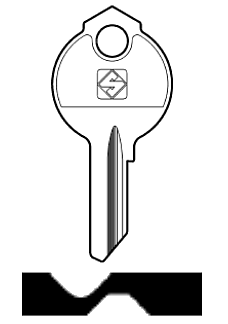 Afbeelding van Silca Cilindersleutel staal DB54