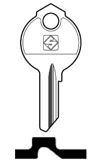 Afbeelding van Silca Cilindersleutel staal DB55R