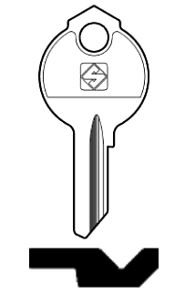 Afbeelding van Silca Cilindersleutel staal DB57