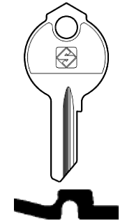 Afbeelding van Silca Cilindersleutel staal DB59R