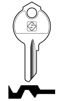 Afbeelding van Silca Cilindersleutel staal DB5R