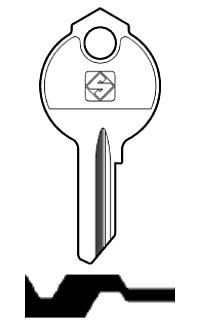Afbeelding van Silca Cilindersleutel staal DB6R