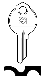 Afbeelding van Silca Cilindersleutel staal DB7