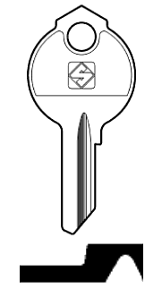 Afbeelding van Silca Cilindersleutel staal DB8R