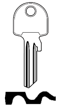 Afbeelding van Silca Cilindersleutel brass LP5XL