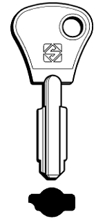 Afbeelding van Silca Klaviersleutel brass 5ACH1