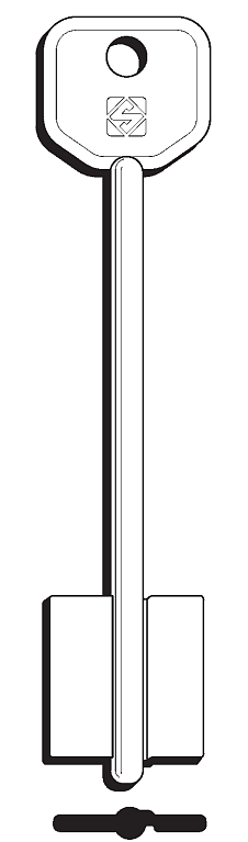 Afbeelding van Silca Klaviersleutel brass 5AT9