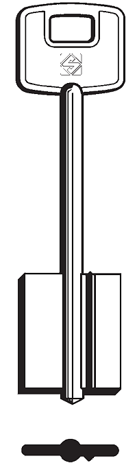 Afbeelding van Silca Klaviersleutel brass 5CS2