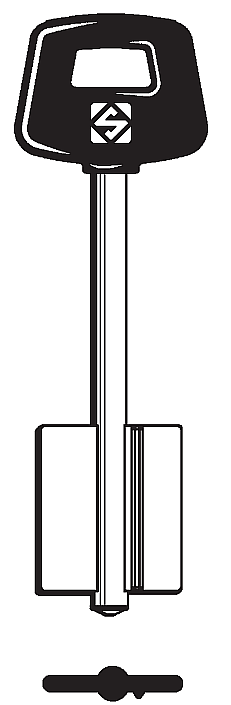 Afbeelding van Silca Klaviersleutel brass 5CS2P