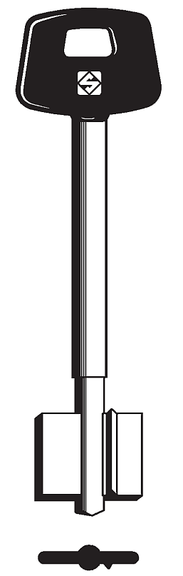 Afbeelding van Silca Klaviersleutel brass 5CS8P