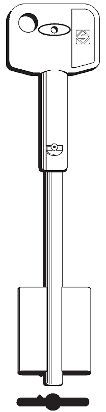 Afbeelding van Silca Klaviersleutel brass 5CS4T