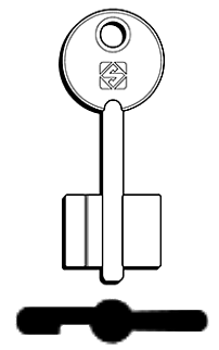 Afbeelding van Silca Dubbelbaardsleutel brass 5ID7S