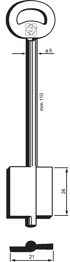 Afbeelding van Silca Dubbelbaardsleutel ijzer 7151