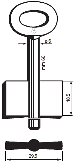 Afbeelding van Silca Dubbelbaardsleutel ijzer 7206