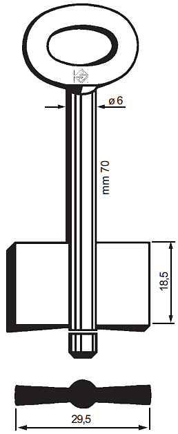 Afbeelding van Silca Dubbelbaardsleutel ijzer 7207
