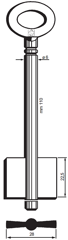 Afbeelding van Silca Dubbelbaardsleutel ijzer 7211/2