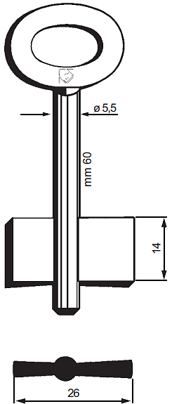 Afbeelding van Silca Dubbelbaardsleutel ijzer 7606