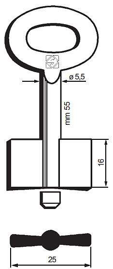 Afbeelding van Silca Dubbelbaardsleutel ijzer 7956/1