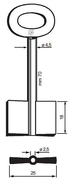 Afbeelding van Silca Dubbelbaardsleutel ijzer 8107