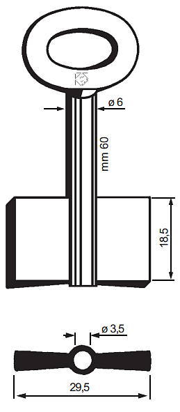 Afbeelding van Silca Dubbelbaardsleutel ijzer 8206