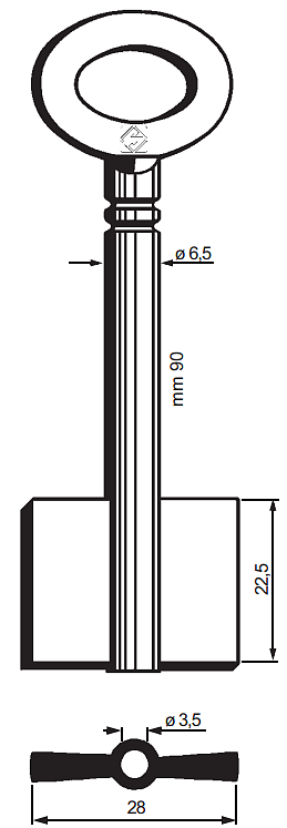 Afbeelding van Silca Dubbelbaardsleutel ijzer 8209